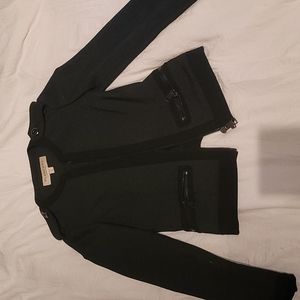 Black Burberry London Zip Up Jacket